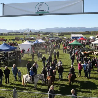 Crowds of people gathered at the Strath Taieri A&P Show in Middlemarch, with many families in attendance.