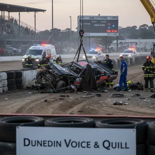 A news news photograph from The Dunedin Voice & Quill