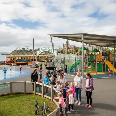 Children exploring wildlife and playing indoors in Dunedin, based on a local parent-friendly guide.