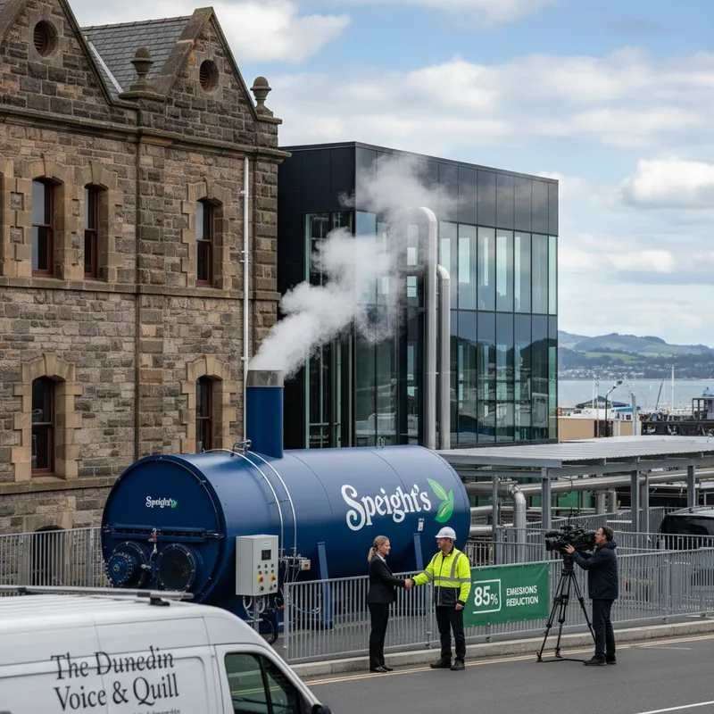 Speight's Brewery's new electric boiler, a major investment in reducing carbon emissions.