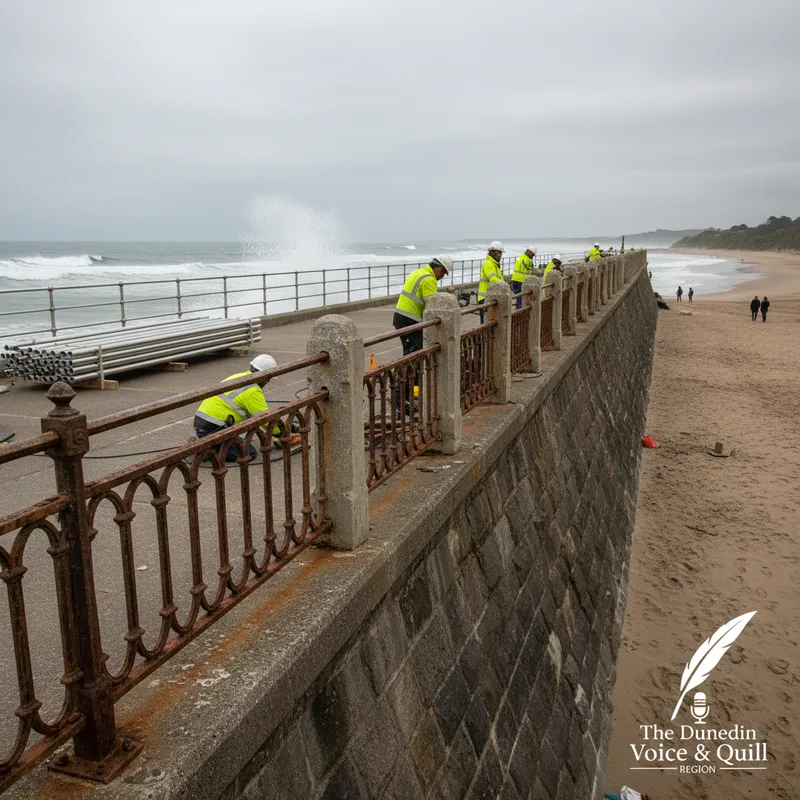 St Clair seawall's aging handrails, a vital safety feature, are set to be replaced starting this month.