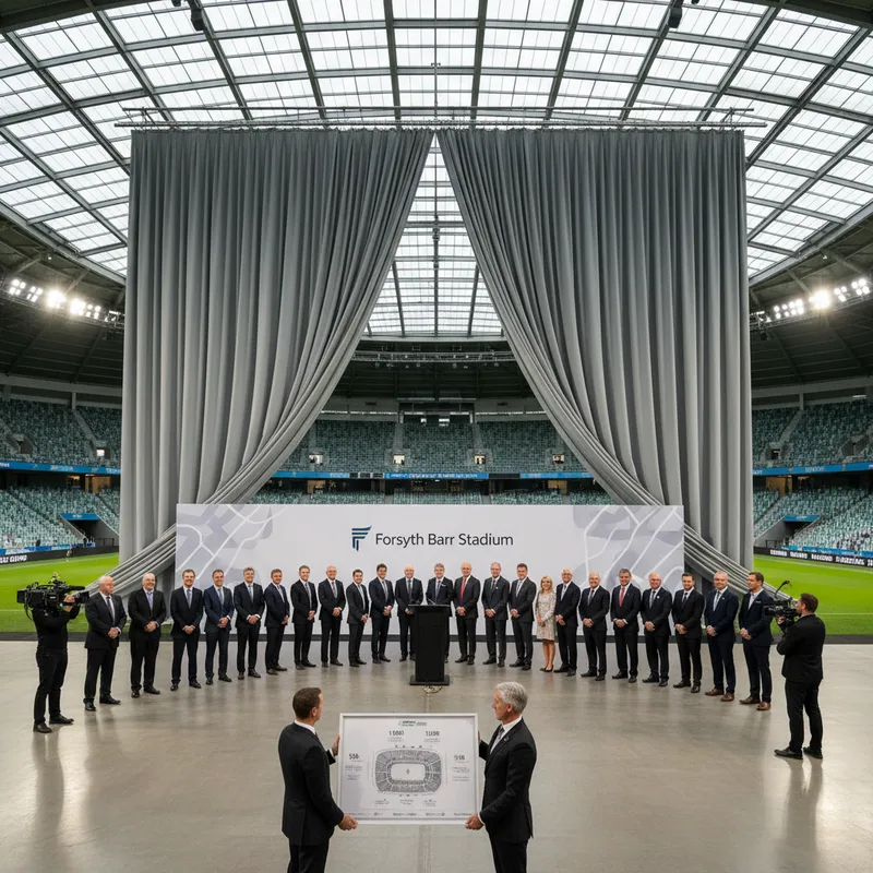 Forsyth Barr Stadium's new curtain system creates a flexible environment for various crowd sizes.