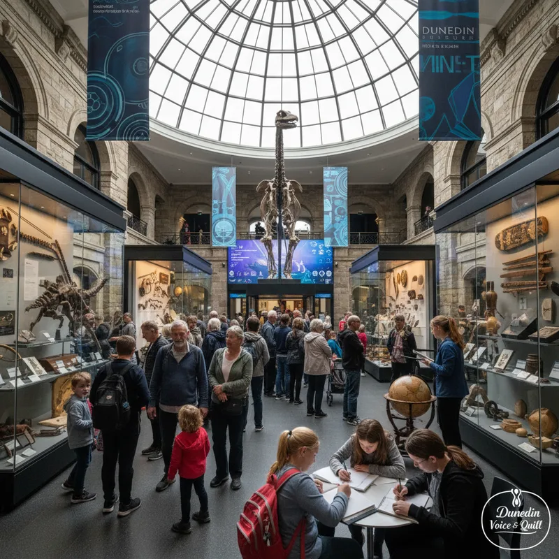 Tūhura Otago Museum in Dunedin showcases diverse natural and cultural exhibits to local and international visitors.